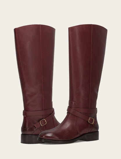 Women's Merlot Melissa Belted Riding Boot | Frye Merlot