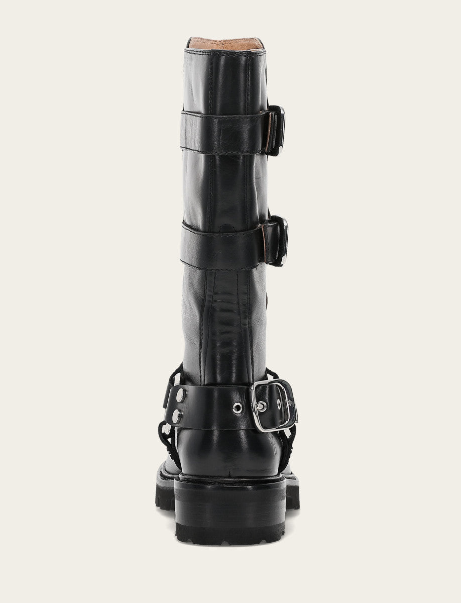 Women's Black Olivia Moto Mid Boot | Frye Black