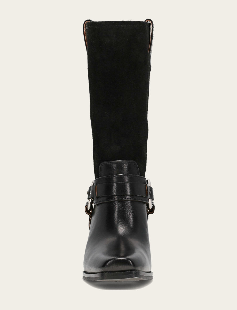 Women's Black Shiloh Harness Belted Boot | Frye Black