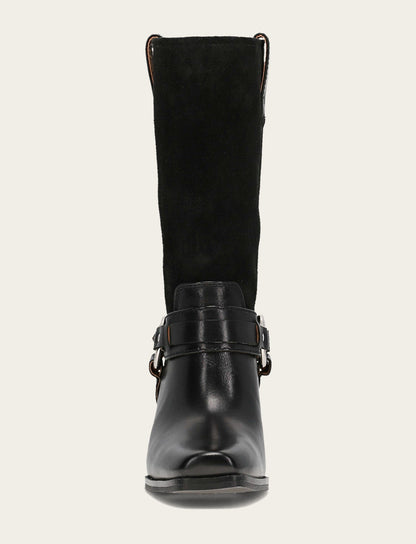 Women's Black Shiloh Harness Belted Boot | Frye Black