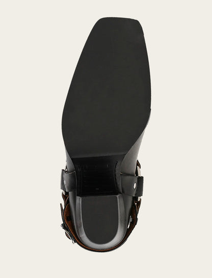Women's Black Shiloh Harness Belted Boot | Frye Black