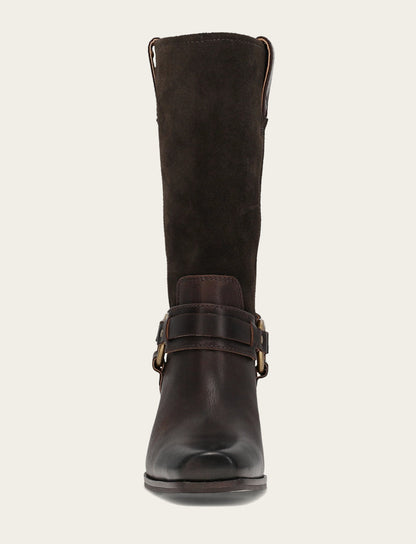 Women's Dark Brown Shiloh Harness Belted Boot | Frye Dark Brown