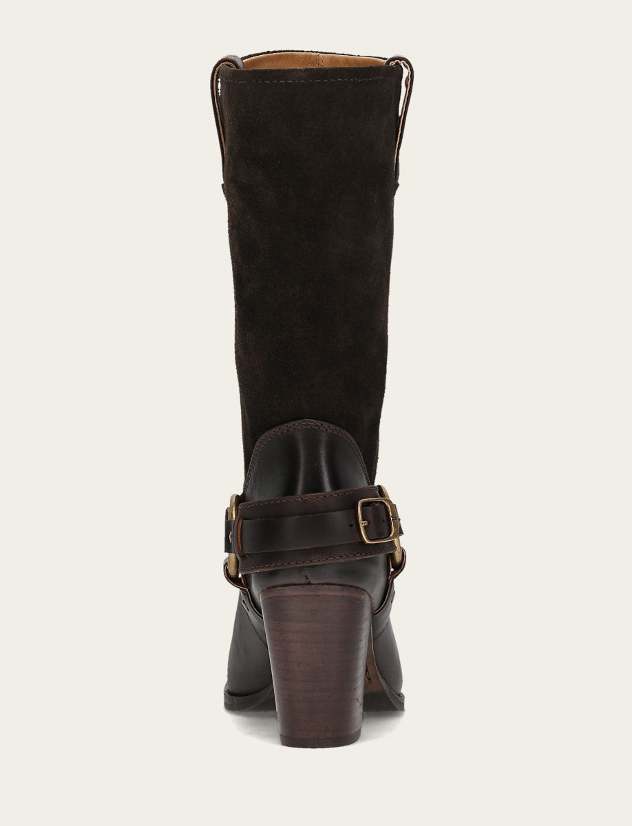 Women's Dark Brown Shiloh Harness Belted Boot | Frye Dark Brown
