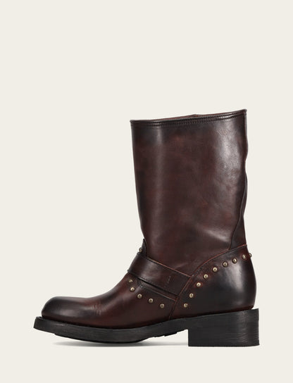 Women's Cherry Lacquer Viv Fringe Engineer Boot | Frye Cherry Lacquer