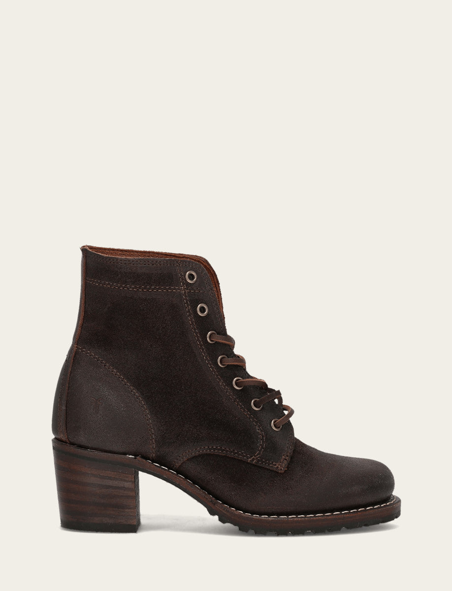 Women's Dark Brown Sabrina 6G Lace Up Boots | Frye Dark Brown
