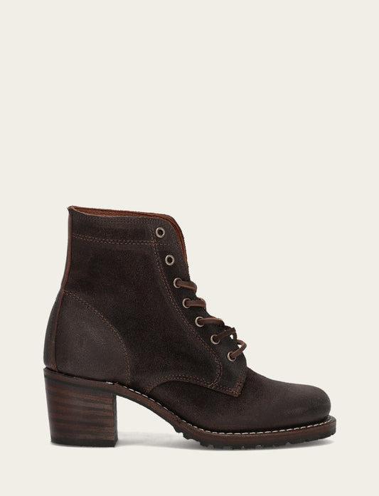 Women's Dark Brown Sabrina 6G Lace Up Boots | Frye Dark Brown