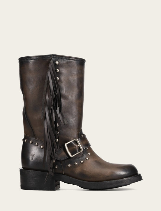 Women's Black Viv Fringe Engineer Boot | Frye Black