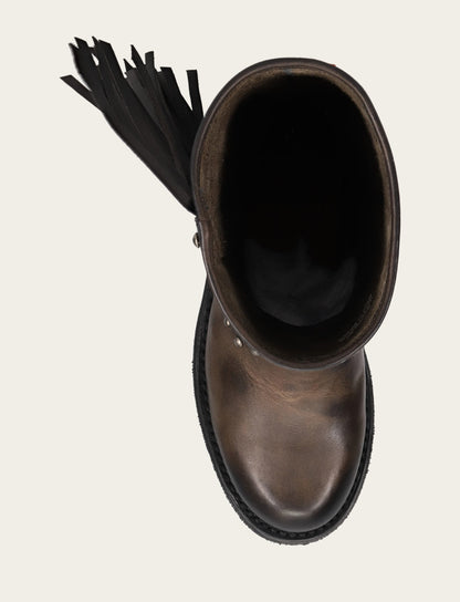 Women's Black Viv Fringe Engineer Boot | Frye Black
