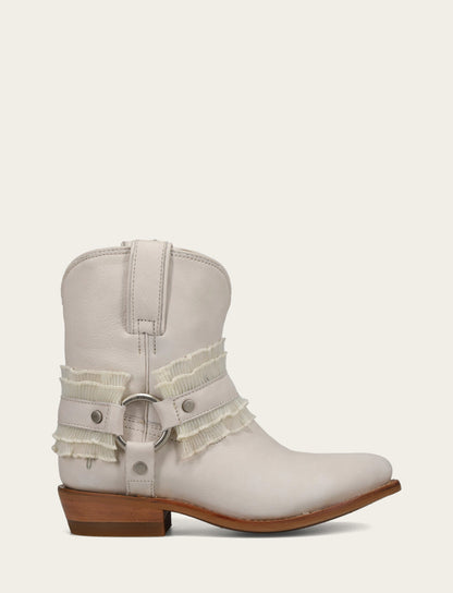 Women's Ivory Billy Harness Ruffle Boots | Frye Ivory