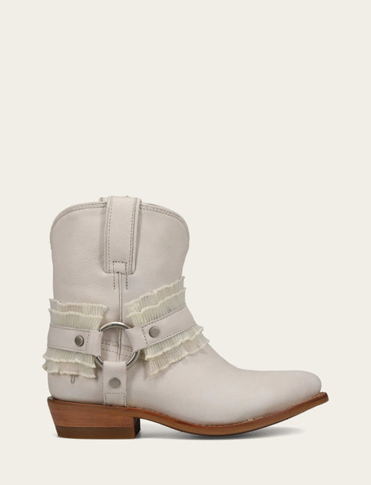 Women's Ivory Billy Harness Ruffle Boots | Frye Ivory