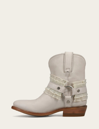 Women's Ivory Billy Harness Ruffle Boots | Frye Ivory