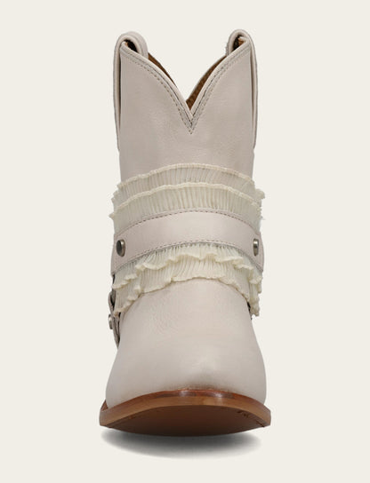 Women's Ivory Billy Harness Ruffle Boots | Frye Ivory