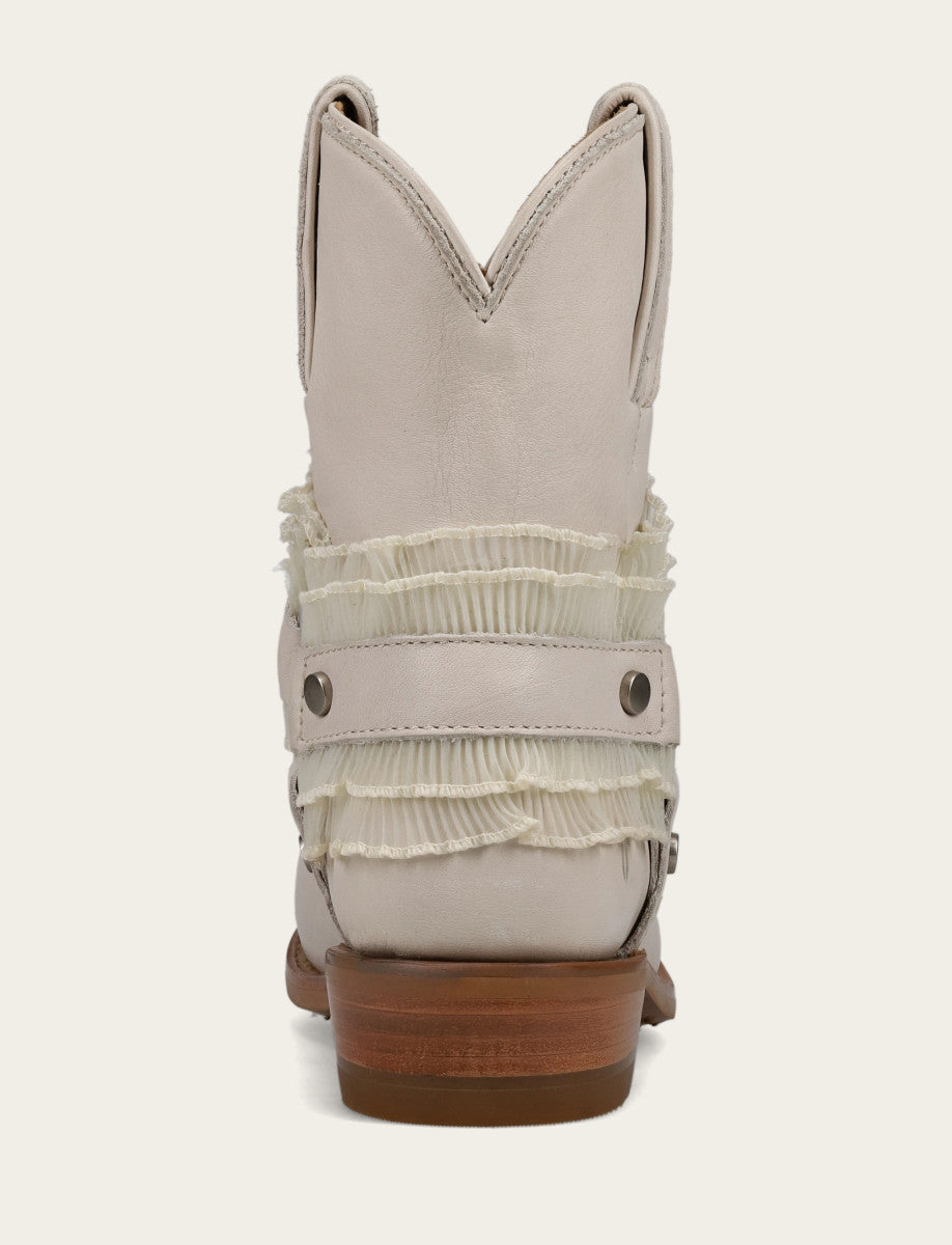 Women's Ivory Billy Harness Ruffle Boots | Frye Ivory