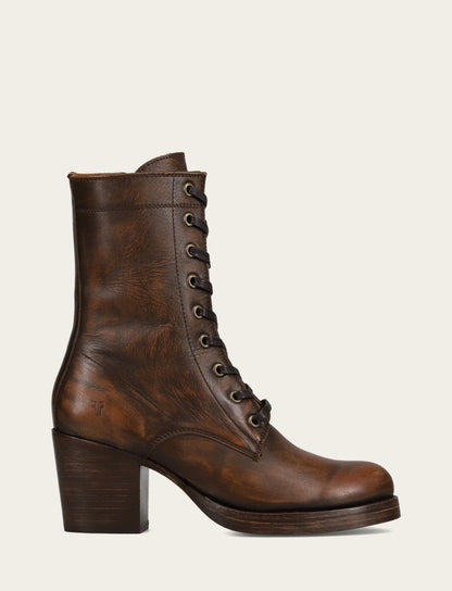 Women's Distressed Dk Brown Jean Lace Up Boot | Frye Distressed Dark Brown