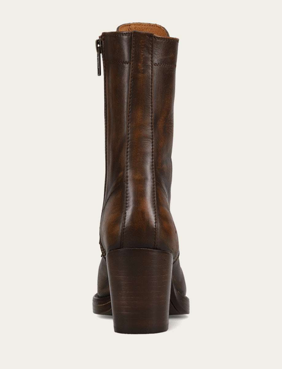 Women's Distressed Dk Brown Jean Lace Up Boot | Frye Distressed Dark Brown
