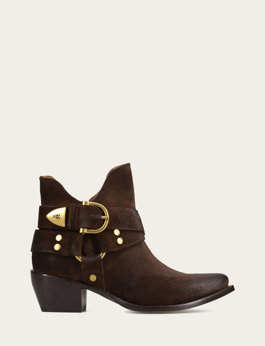 Women's Chocolate Sacha Multi Strap Booties | Frye Chocolate