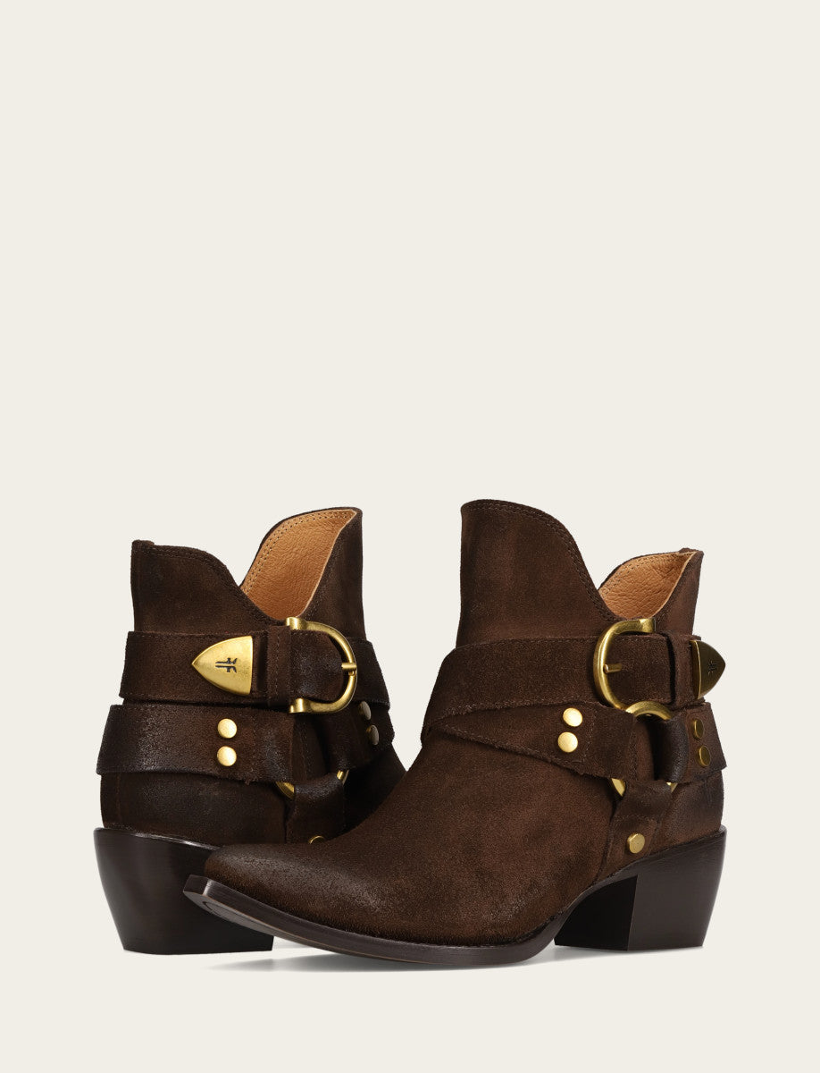 Women's Chocolate Sacha Multi Strap Booties | Frye Chocolate