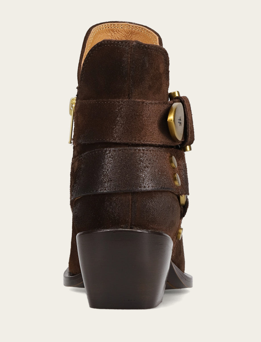 Women's Chocolate Sacha Multi Strap Booties | Frye Chocolate