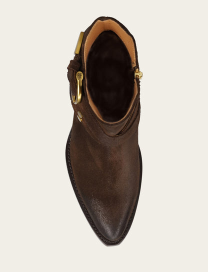 Women's Chocolate Sacha Multi Strap Booties | Frye Chocolate