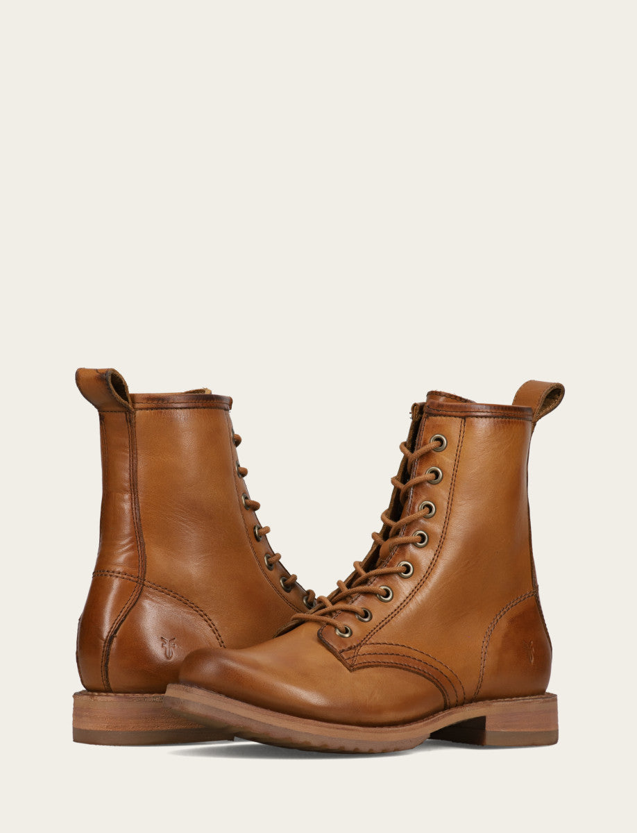 Women's Caramel Veronica Flex Combat Booties | Frye Caramel