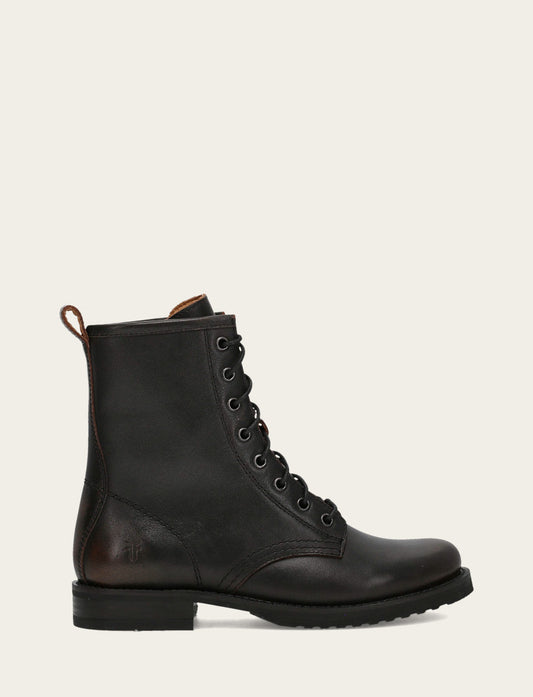 Antique Brown Veronica Flex Combat Boot | Frye Antique Brown