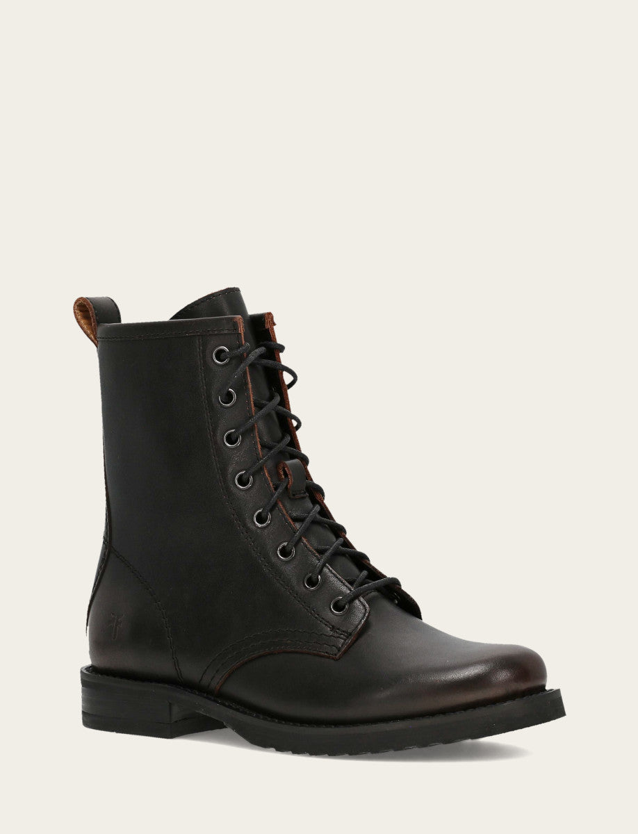 Antique Brown Veronica Flex Combat Boot | Frye Antique Brown