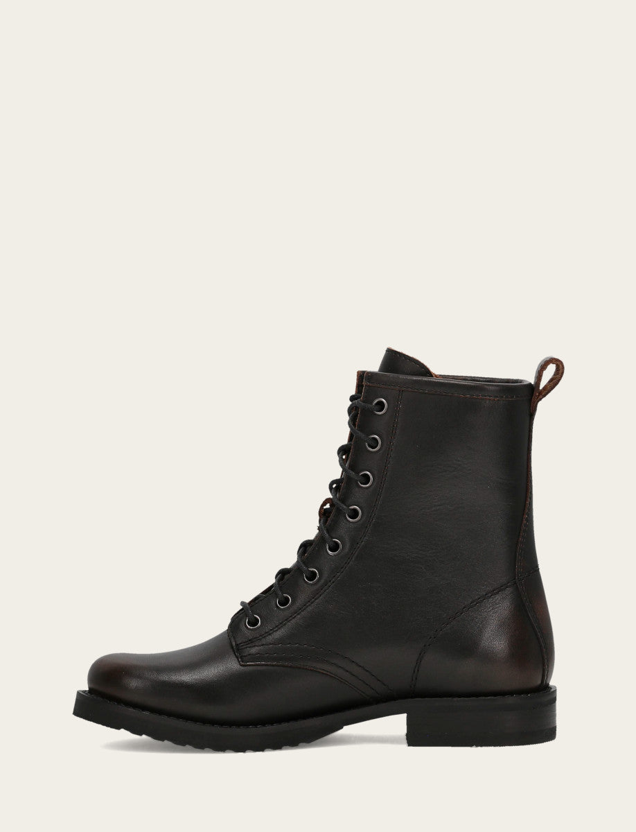 Antique Brown Veronica Flex Combat Boot | Frye Antique Brown