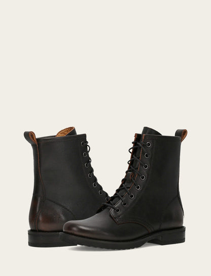 Antique Brown Veronica Flex Combat Boot | Frye Antique Brown