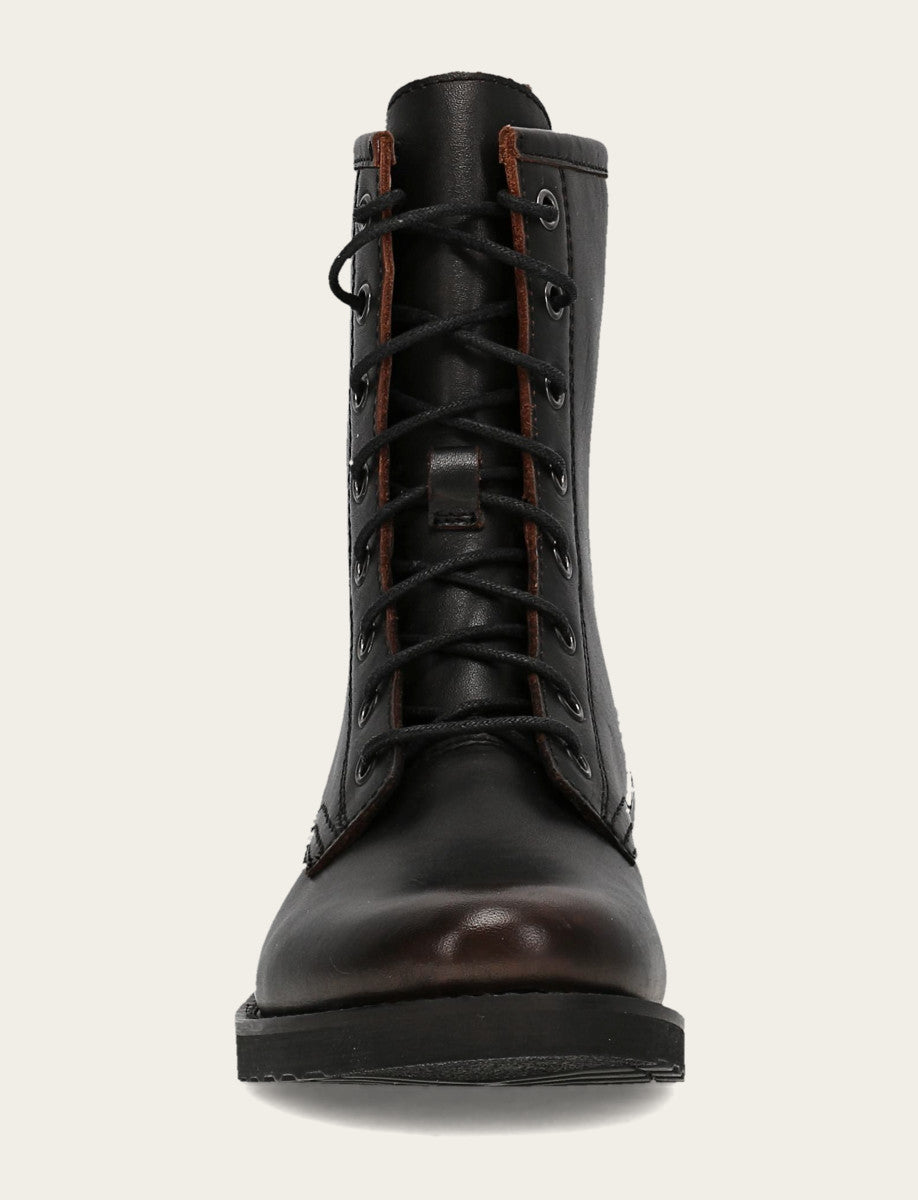 Antique Brown Veronica Flex Combat Boot | Frye Antique Brown