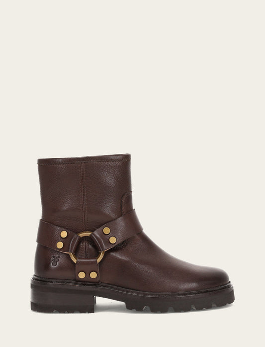 Women's Chocolate Olivia Harness Short Booties | Frye Chocolate
