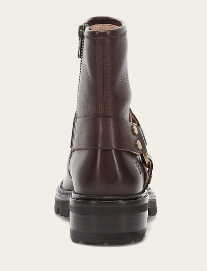 Women's Chocolate Olivia Harness Short Booties | Frye Chocolate