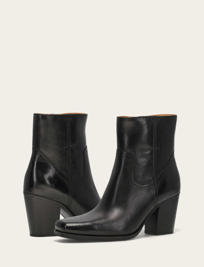 Women's Black Shiloh Zip Booties | Frye Black