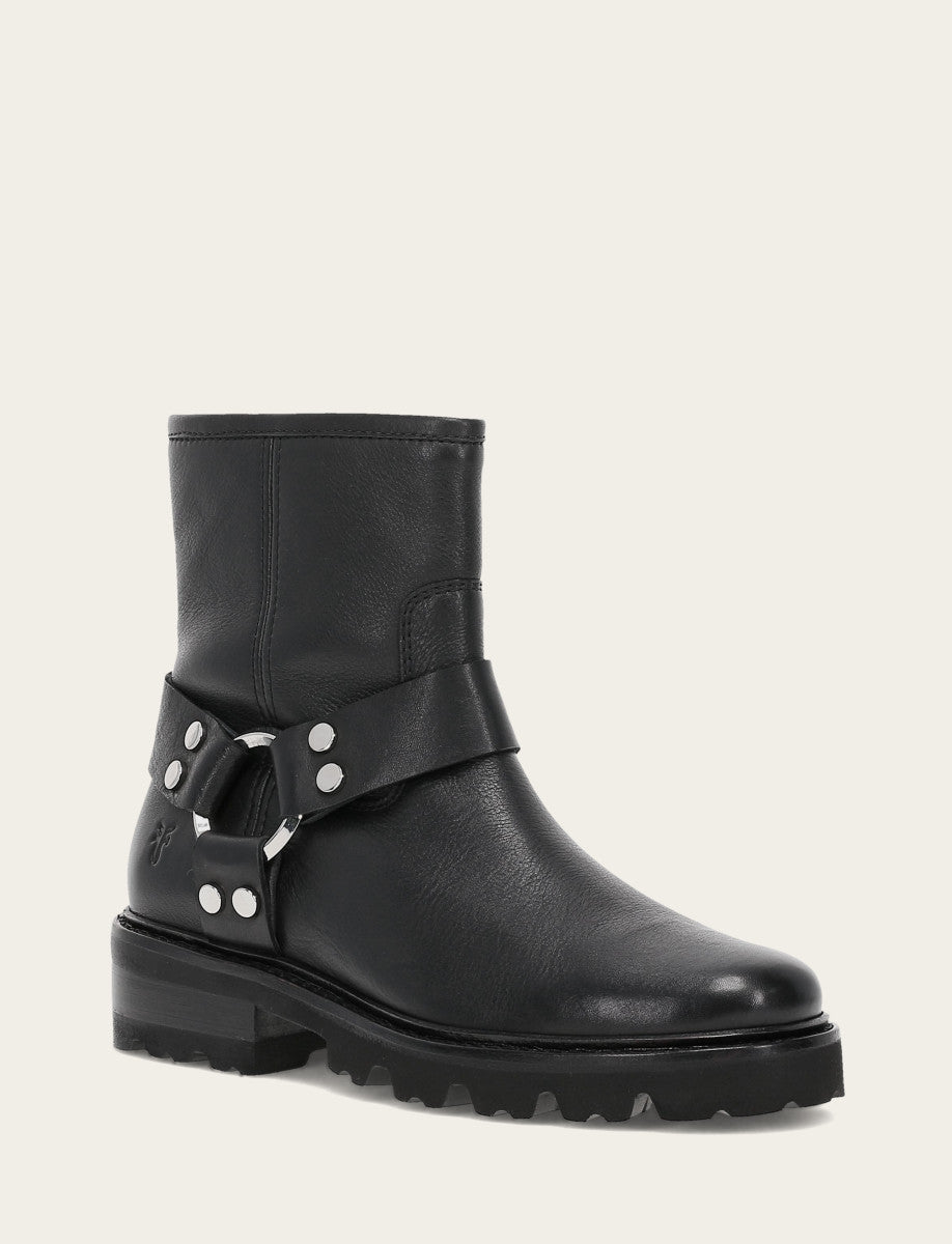 Women's Black Olivia Harness Short Booties | Frye Black