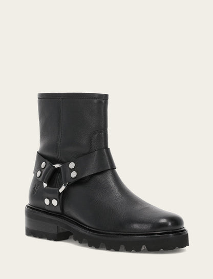 Women's Black Olivia Harness Short Booties | Frye Black