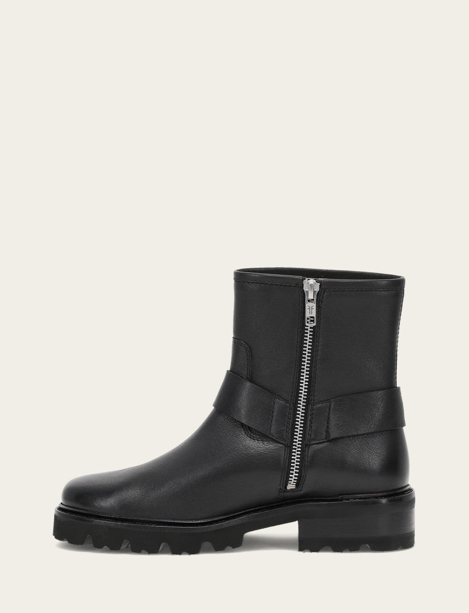 Women's Black Olivia Harness Short Booties | Frye Black