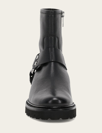 Women's Black Olivia Harness Short Booties | Frye Black