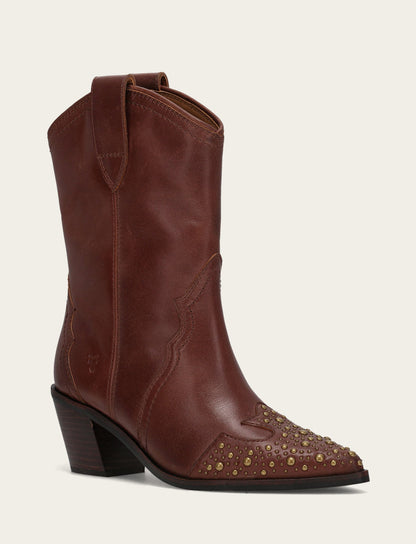Women's Saddle Sara Wingtip Stud Western Boots | Frye Saddle