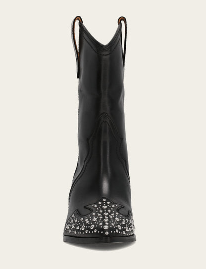 Women's Black Sara Wingtip Stud Boot | Frye Black