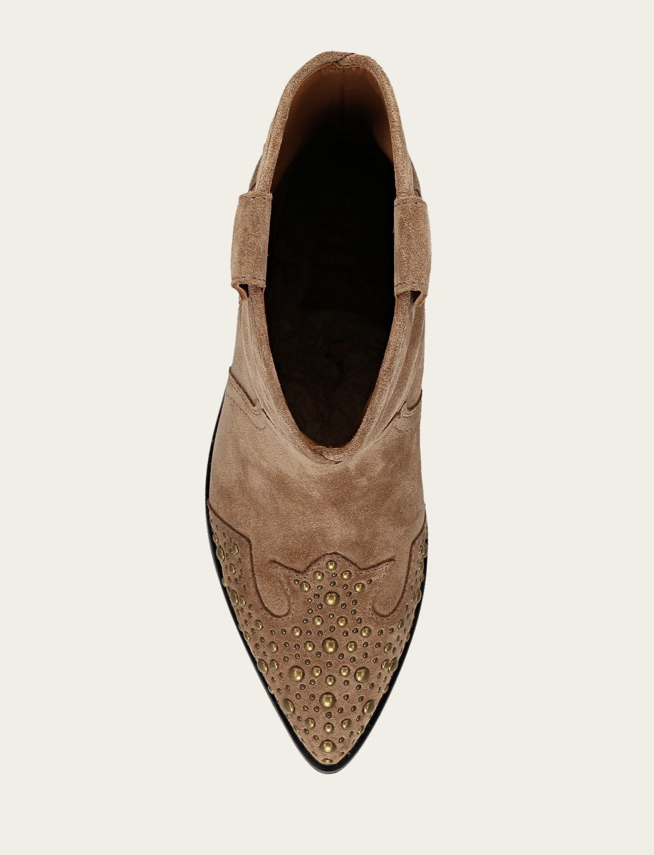 Women's Almond Sara Wingtip Stud Boot | Frye Almond