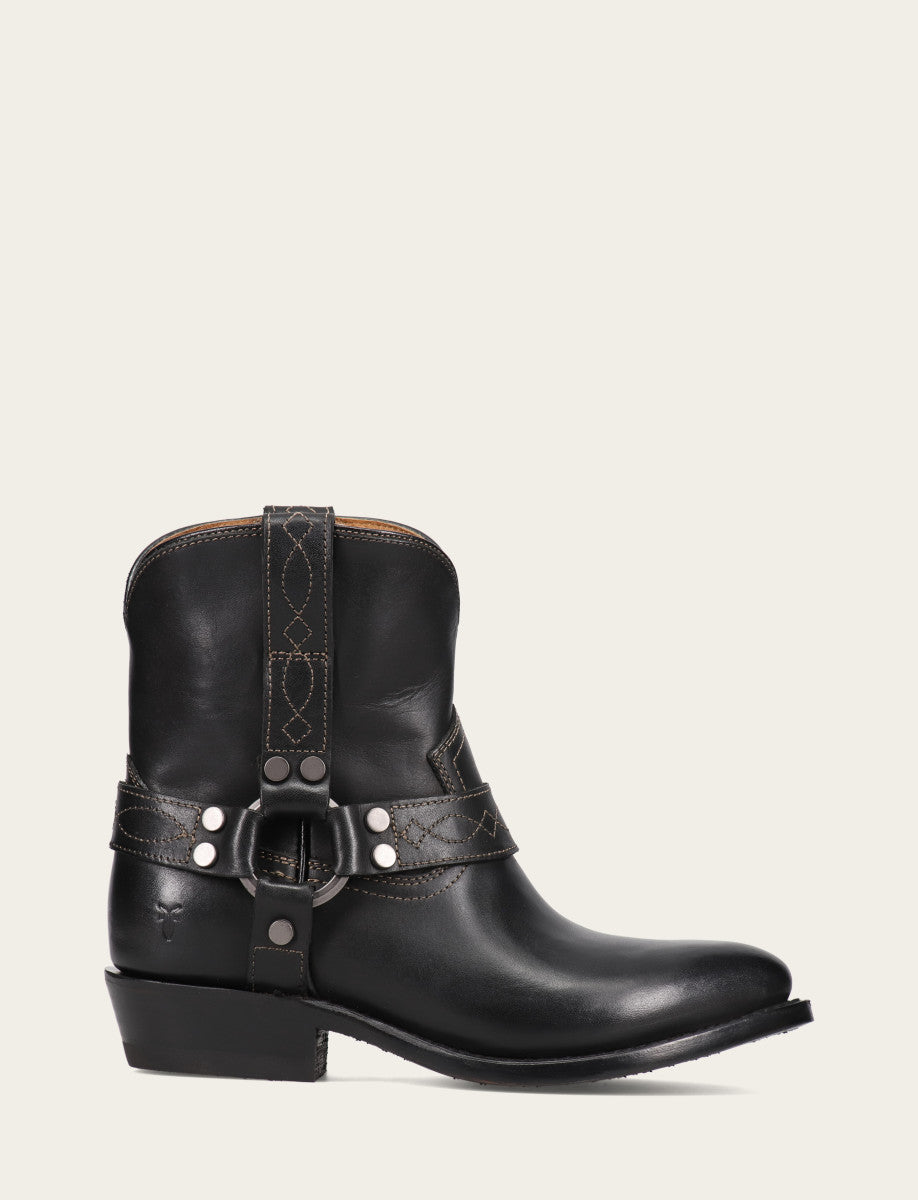 Women's Black Billy Short Harness Booties | Frye Black