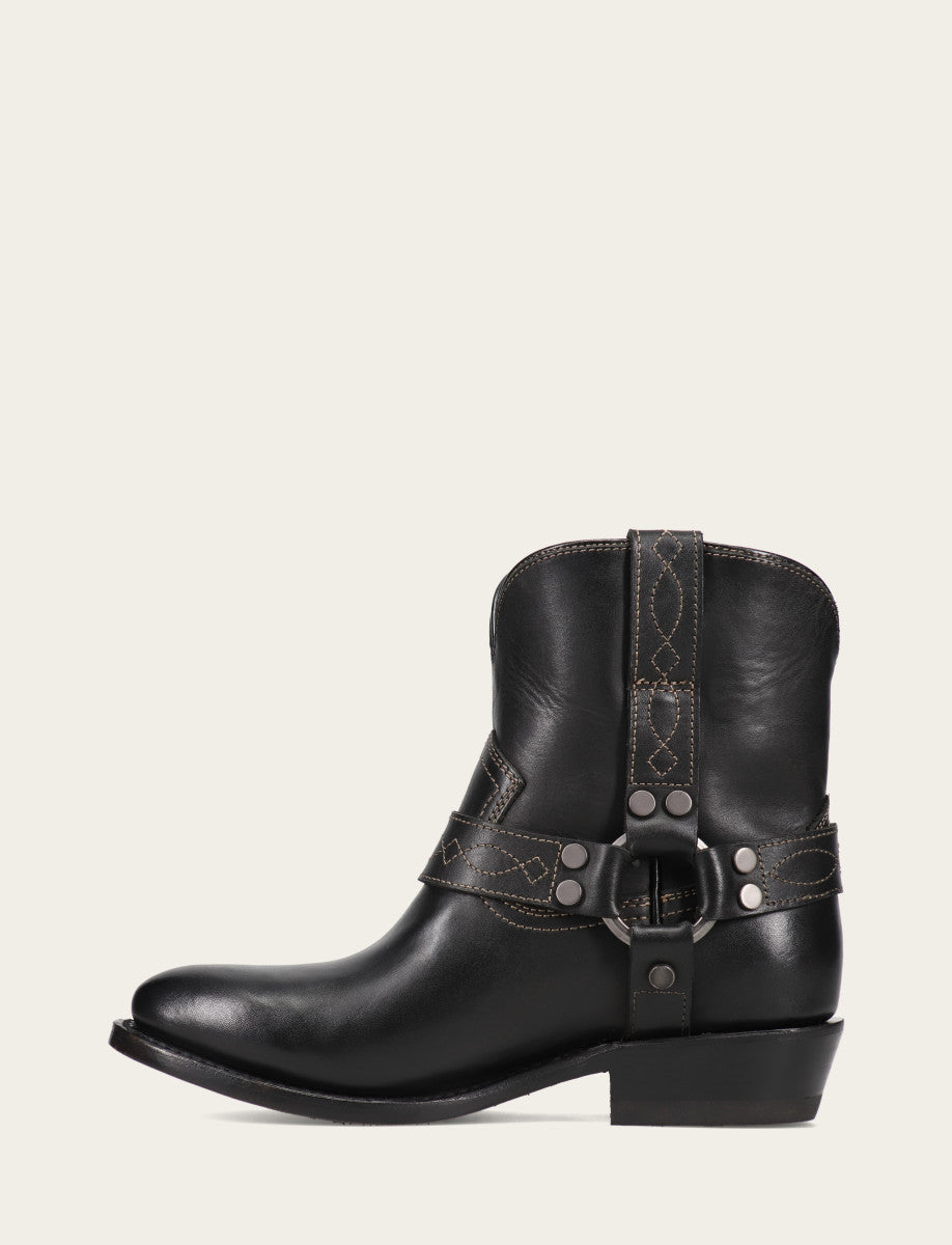 Women's Black Billy Short Harness Booties | Frye Black