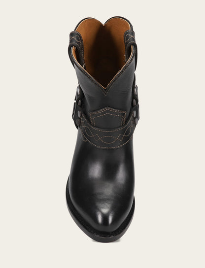 Women's Black Billy Short Harness Booties | Frye Black