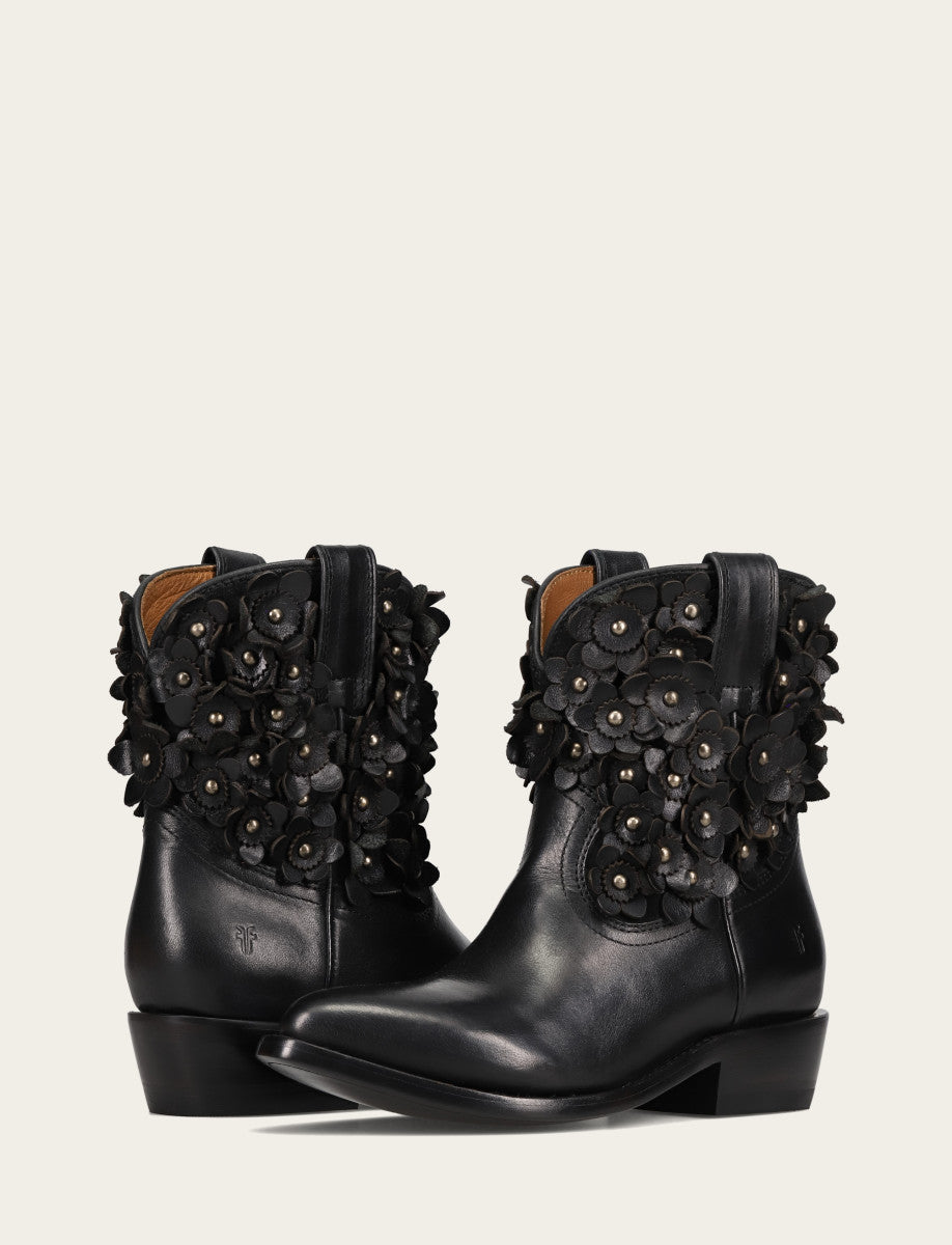 Women's Black Billy Flower Boot | Frye Black