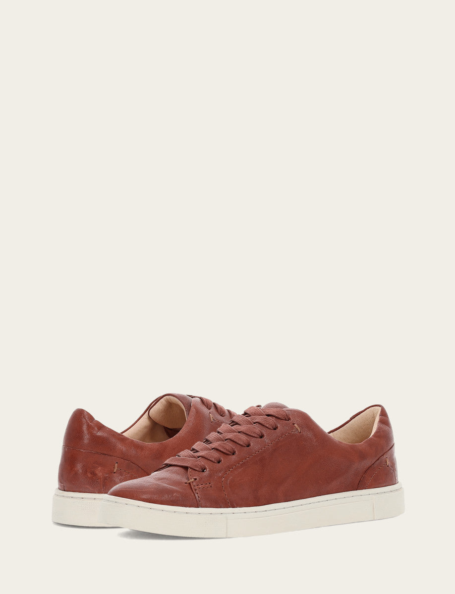 Women's Cognac Ivy Low Lace Sneakers | Frye Cognac