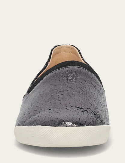 Women's Pewter Mirror Melanie Slip On Sneakers | Frye Pewter Mirror