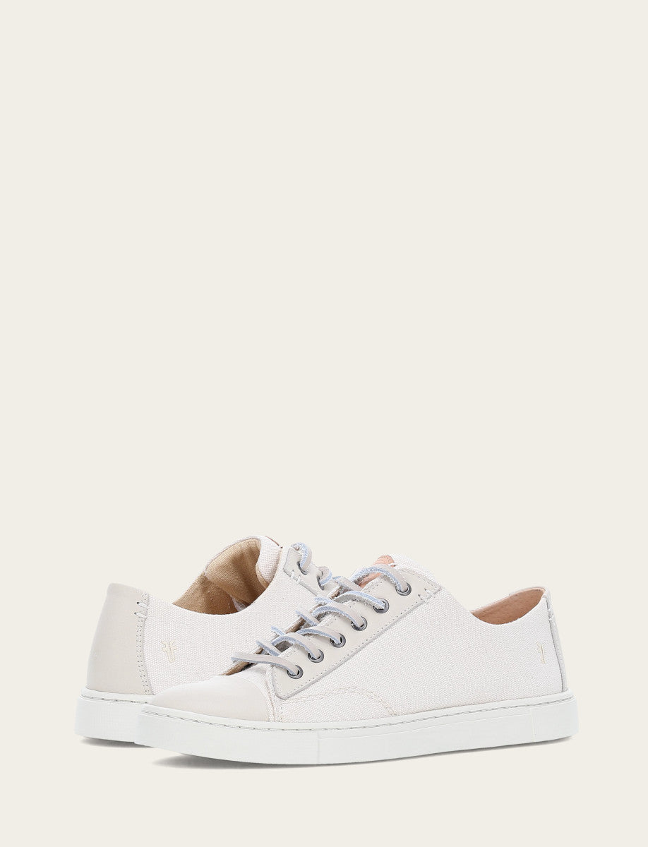 Women's Ivory Ivy Canvas Low Lace Sneakers | Frye Ivory