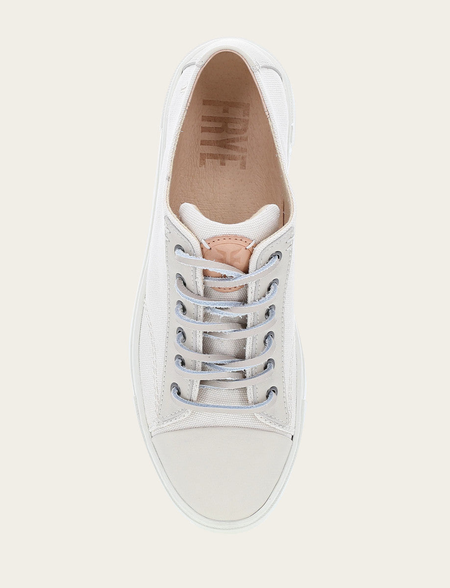Women's Ivory Ivy Canvas Low Lace Sneakers | Frye Ivory