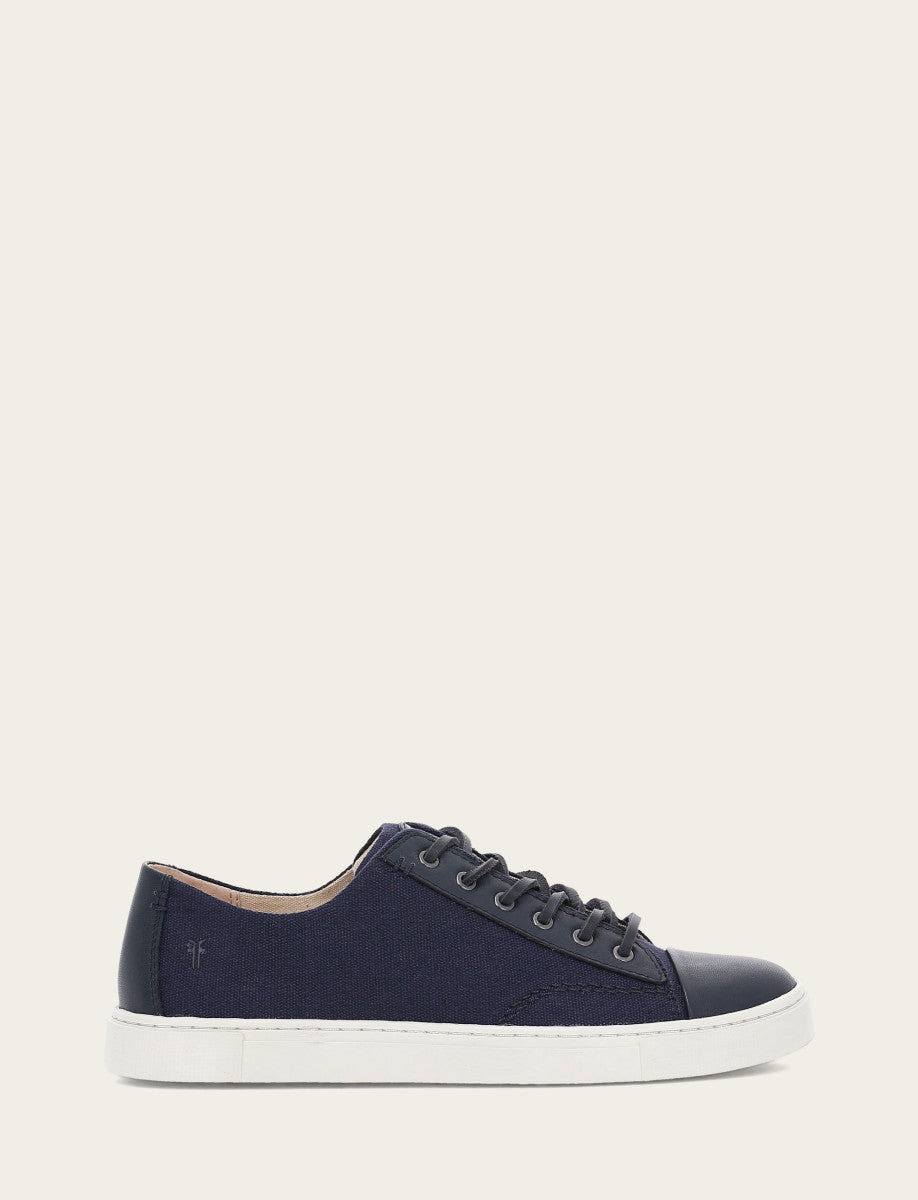 Women's Navy Ivy Canvas Low Lace Sneakers | Frye Navy
