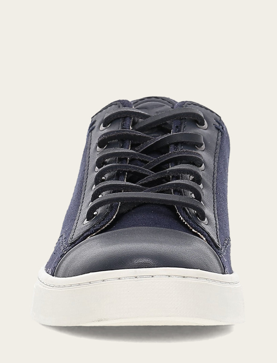Women's Navy Ivy Canvas Low Lace Sneakers | Frye Navy
