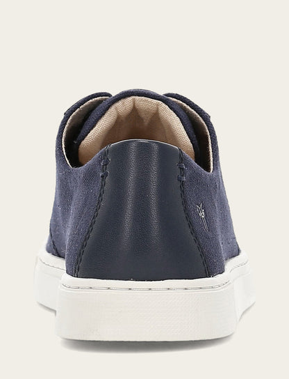 Women's Navy Ivy Canvas Low Lace Sneakers | Frye Navy